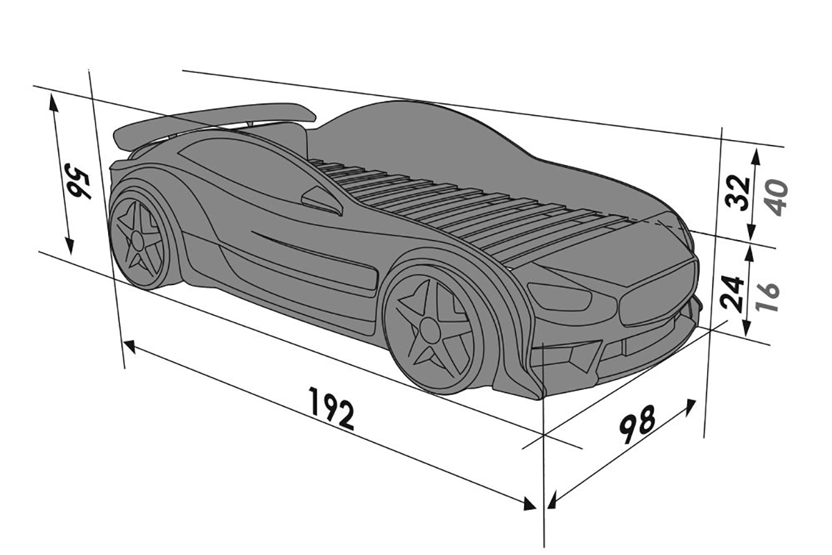 Кровать-машина EVO «BMW» 3D красный купить в Барнауле по доступной цене